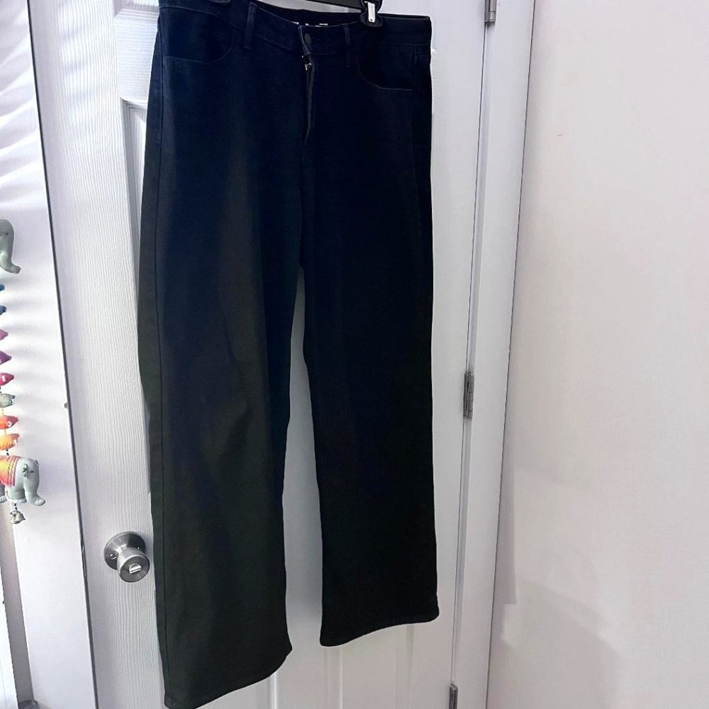 Old Navy High-Waisted Wow Black-Wash Wide-Leg Jeans for Women, Size 14, NWOT
